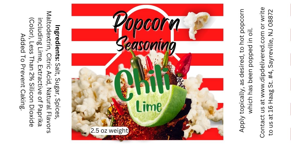 Spice Up Your Snack Game with Our Zesty Chili Lime Popcorn Seasoning - 3 oz Shaker Bottle