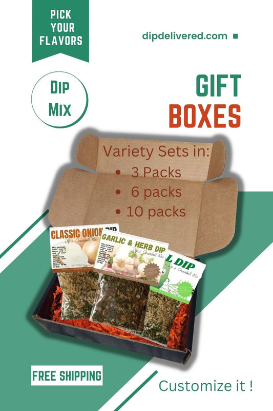 Share Your Love | 3 Pack Gift Box Includes Free Gift Message of Dry Dip Mix Packages |