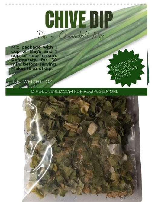 Chive Dip Dry Mix Packet | Appetizer and Party Snack Gift Basket Idea | Dip Delivered