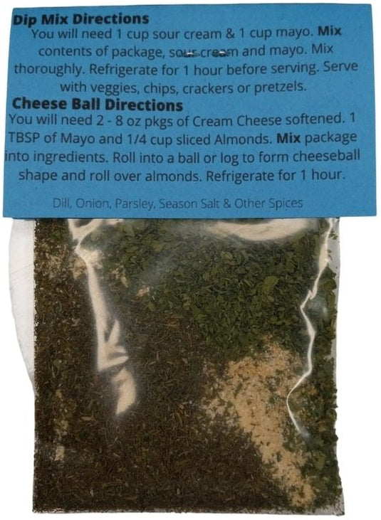 Classic Dill Dip Dry Mix Packet | Appetizer and Party Snack Gift Basket Idea | Dip Delivered