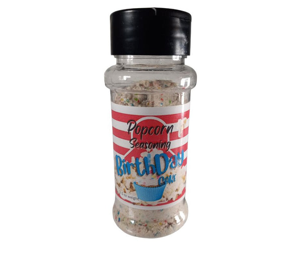 Indulge in the Sweet Celebration of Birthday Cake Popcorn Seasoning - Gluten-Free and Vegan-Friendly, 3 oz Shaker Bottle