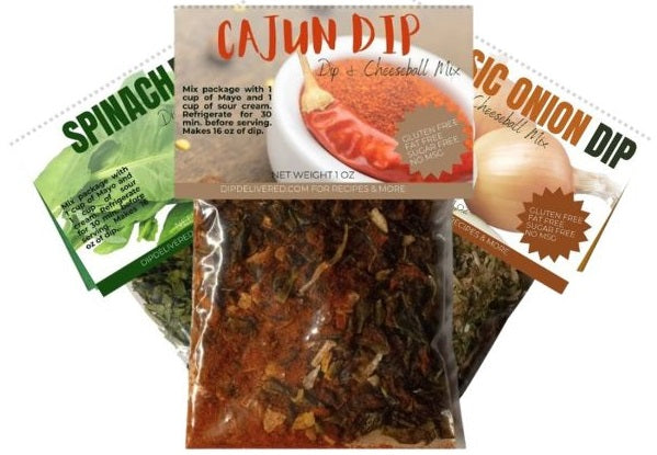 Customize Your Perfect Dip Trio with Our 3 Pack Assortment of Handmade Dip Mixes - Shop Now!
