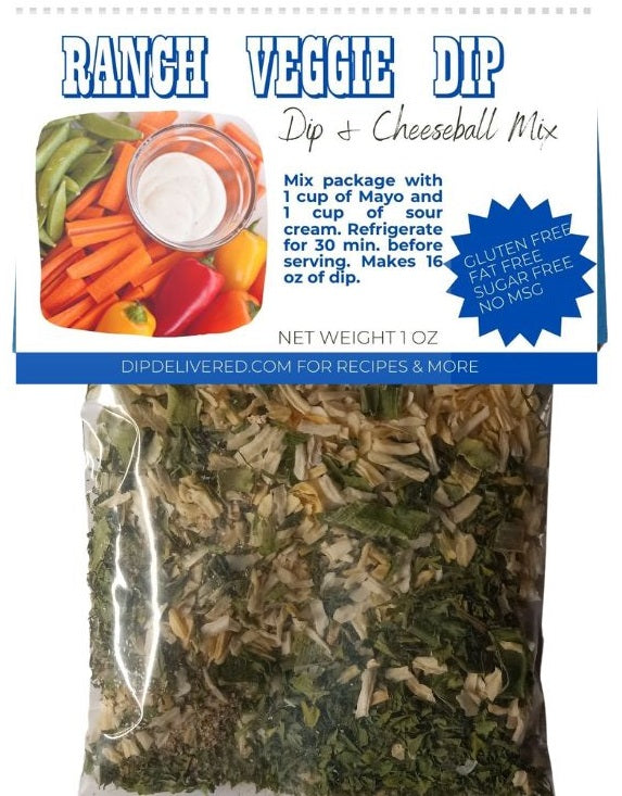 Ranch Veggie Dip Dry Mix Packet | Appetizer and Party Snack Gift Basket Idea | Dip Delivered